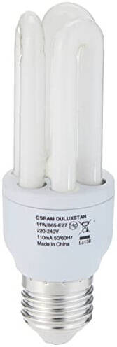 OSRAM DULUX STAR 11W/865 E27 ENERGY SAVER - Daylight LED replacement lamp with E27 base delivering vivid, clear illumination for workspaces and retail areas, designed for energy efficiency and long operating hours